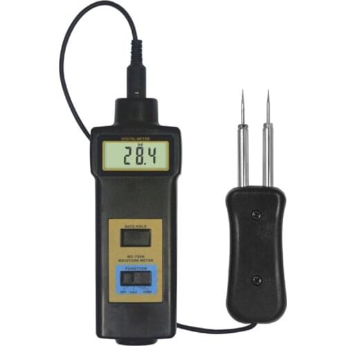 MC-7806 Moisture Meter Authentic Range 0~50% Gauge Use For Tobacco Cotton Paper Building Soil Self-calibration