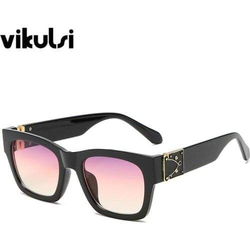 Trend Fashion Brand Sunglasses Women 2020 New Black Purple Shades for Female Luxury Brand Design Rectangle Sun Glasses Men UV400