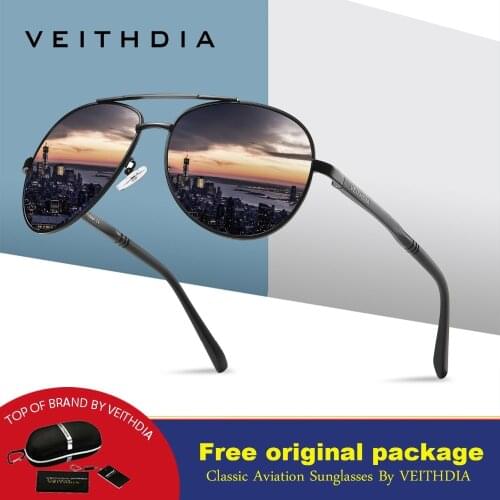 VEITHDIA Brand Mens Pilot Polarized Sunglasses men Sun Glasses Alloy Frame Driving Glasses oculos de sol masculino shades 1306