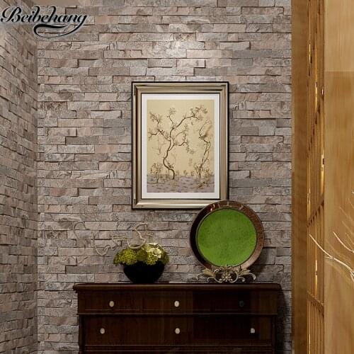 Beibehang New nostalgic wallpaper retro small brick restaurant bar clothing bakery brick wall paper Chinese style wallpaper