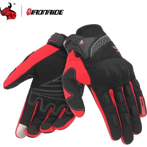 IRONRIDE Summer Motorcycle Gloves Breathable Moto Protective Mens Touch Screen Off-Road Motorbike Outdoor Bicycle Gloves