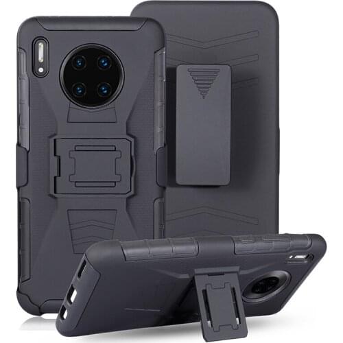 For Huawei Mate 30 Pro Black Hybrid Holister Defender Builder shockproof Case + BELT CLIP For Huawei Mate 30 lite Y7 prime 2019