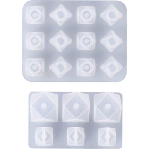 Crystal Epoxy Resin Mold Section Arc Diamond Beads Silicone Mould DIY Craft Tool Dropship