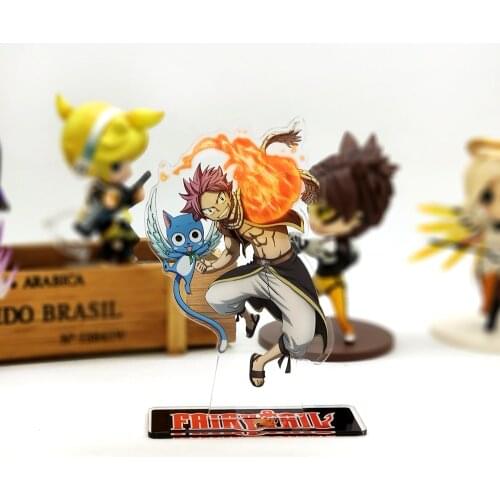 Love Thank You fairy tail NATSU HAPPY acrylic stand figure model plate holder cake topper anime japanese manga