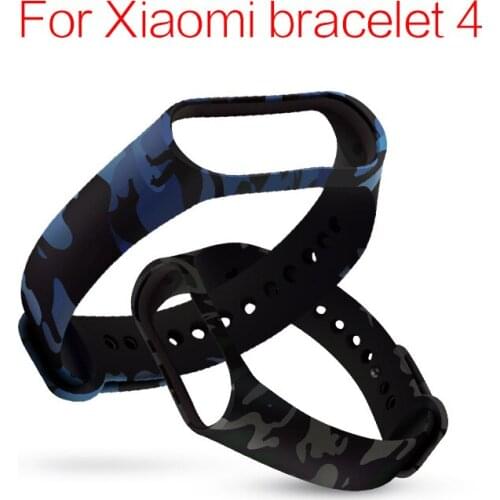 For Xiaomi MI Band 3/4 Smart Bracelet Replace Silicone Wrist Band Smart Bracelet Accessories Camouflage Bracelet Band