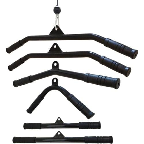 Gym Pully Cable Machine Attachments Biceps Triceps Blaster T-bar Handle Grip For Home Pull Down Rope Rowing Machine Accessories