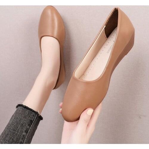 Nice Spring Autumn Women Flats Shoes Sneakers Shoes Woman Lace-up Casual Leather Ladies Lightweight Breathable Flat Shoes Mujer