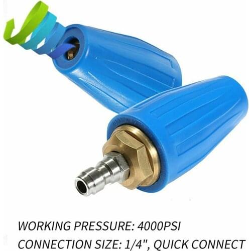 High Pressure 4000PSI 1/4'' Washer Rotating Motor Nozzle Spray Tip Quick Connect