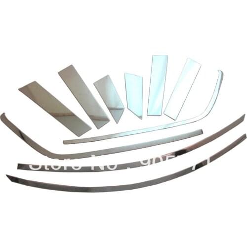 High Quality Chrome Side Door Window Top Trim Set Stainless Steel for Ford EcoSport 2013 Up