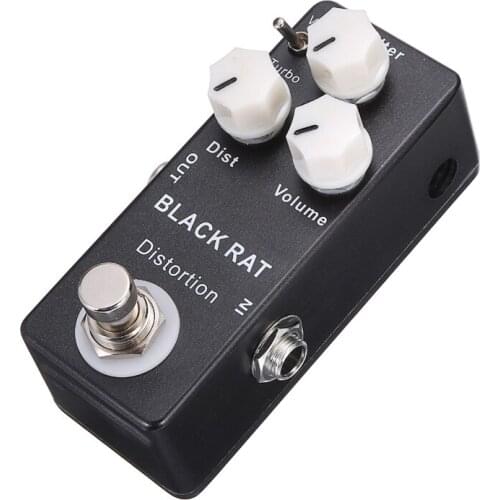 1Pcs Black Mini RAT Distortion Guitar Effect Pedal Two Model Distortion Hot Sale Guitar Parts Accessories