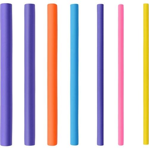 10pcs Flexible Heatless Hair Curling Rod Lazy Curler Flexible Curling Ribbon Curling Rod Hair Curling Ribbon Hair Curler Rollers