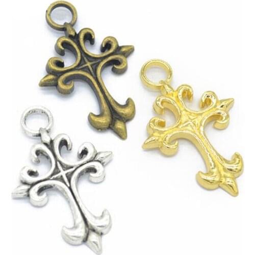 10pcs 47x31mm Antique Bronze/ Antique Silver Alloy Crosses Charm Pendant Fit Bracelets Necklace DIY Jewelry Making
