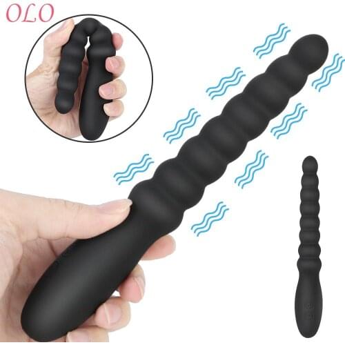 OLO 10 Speed Dual Motor Vibrators Anal Plug Silicone Anal Dildo Sex Tools For Couples Unisex Sex Toys For Women Men Butt Plug