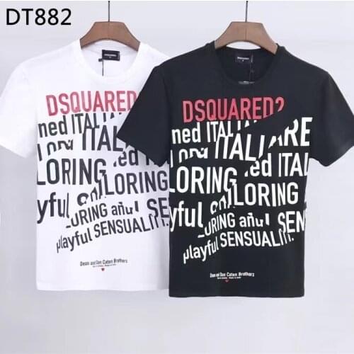 2021 Fashion Trend Dsquared2 Mens Premium Printed Short Sleeve DT882