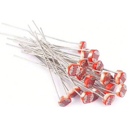50PCS LDR Photo Light Sensitive Resistor Photoelectric Photoresistor Photosensitive Resistance 5528 GL5528 5537 5506 5516 5539