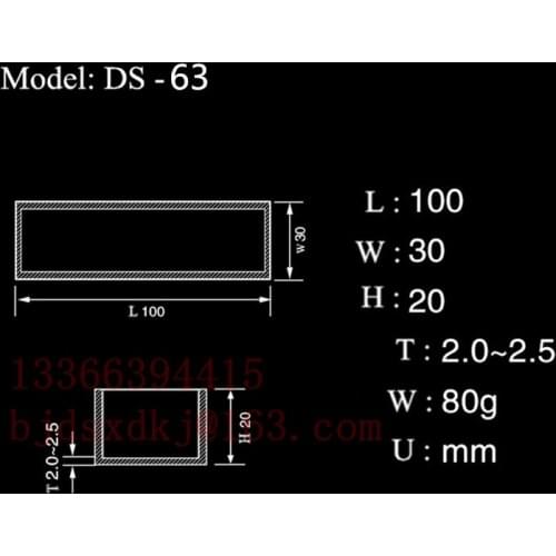 99.5%Al2O3 High Purity and Thermal Square Corundum Melting PotL100*W30*H20mm/Alumina Ceramic Boat Crucible /Ceramic Refractory
