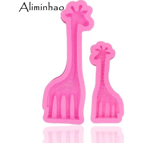B1343 Animal giraffe Silicone Mold Sugarcraft dessert Candy Chocolate Molds Fondant Cake Decorating Tools Clay Resin