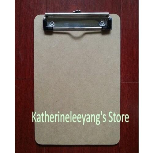 Free Shipping (2pcs/ot) A5 MDF clipboard Plywood Wooden file clip board menu clipboard with plate clip Office supply/stationery