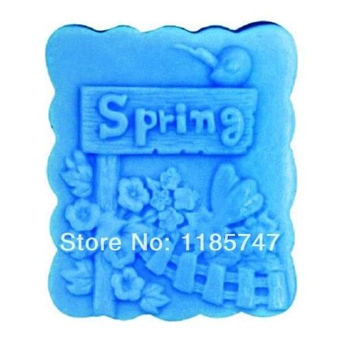 Free shipping natural spring season handcrafted silicone soap mould,handmade soap/cake mould with natural season style