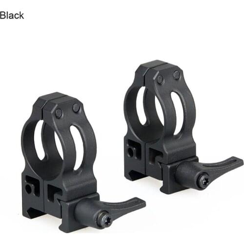 Canis Latrans Black Silver Color 28MM Center Height 304 Cast Steel 25.4MM Scope Mount Fit 21.2MM Picatinny Rail HS24-0147