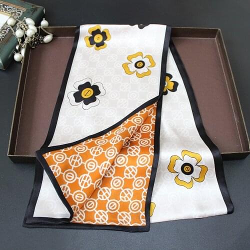 Long Scarf Women Double Layer Neck Head Scarf for Bag Hat Headband Hairband 150*16CM