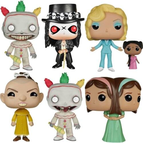 Horror Figures Twisty #243 Pepper #244 Tattler Twins #242 Elsa Mars Ma Petite #241 Papa Legba #175 Vinyl Doll Halloween Gif