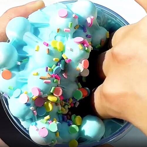 Fruit Puree Cotton Mud Mixing Cloud Slime Scented Stress Kids Clay fidget Toy playdough Light modeling Clay Charms Antistress