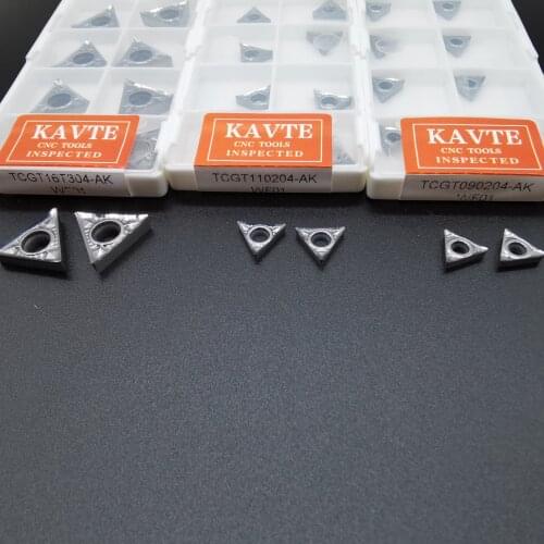 KAVTE TCGT triangular grooving insert TCGT090202 TCGT090204 TCGT110202 TCGT110204 TCGT16T302 TCGT16T304 TCGT16T308 for aluminum