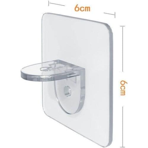 Shelf Support Adhesive Pegs Plastic Punch-free Closet Stratification Partition Wall Hanger Clip Right Angle Support Pegs Sticker