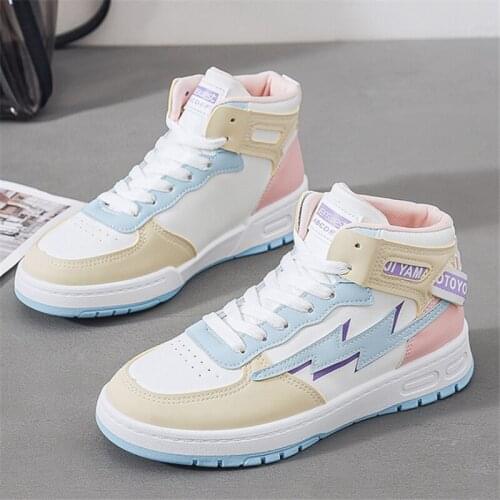 Sneakers Women Skate Shoes New Women Vulcanized Platform Fashion Shoes Casual Shoes Autumn Winter High Top Women Shoes