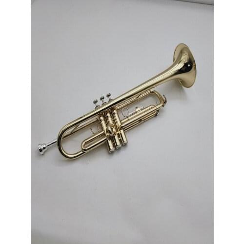 Brass Instrument B Flat Trumpet Brass Plated Phosphor Bronze Material Professional Products With Case Accessories Free Shipping
