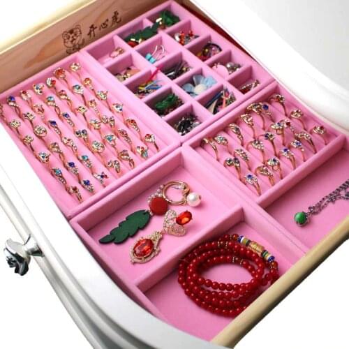 New Arrival Small Jewelry Tray Ring Necklace Storage Organizer Bracelet Watch Display Drawer Stuff Finishing Multi-functional