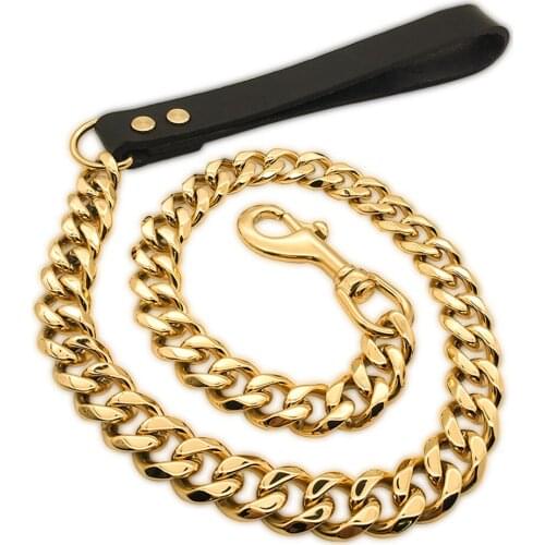 19mm metal Stainless Steel Training Dog Leashes Rope Training Metal Pet Leash Dogs Chain for Pet Stuff Accessories Product