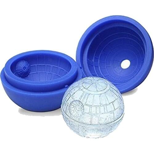 Ice Cream Silicone Mold Creative Wars Death Star Round Ball Ice Cube Mold Sphere Mould DIY Bar Party Hotel Cocktail Tools Acces