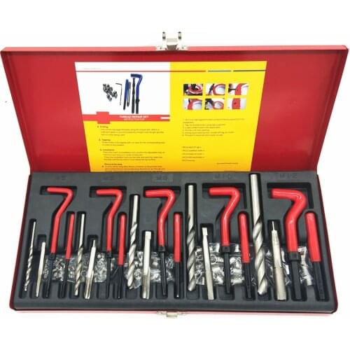 131Pc Thread Repair Kit Set Rethread M5 M6 M8 M10 M12 Damaged Thread Garage Tool
