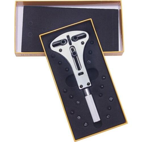 Watch Repair Tool Kit 3-Jaw Back Case Opener Battery Remover with extra 18 pins
