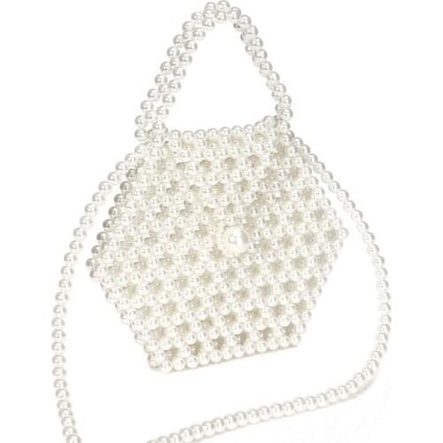 New Pearl Women Bag Hand-woven Bag Handbag Messenger Bags Mobile Phone Bag a5889