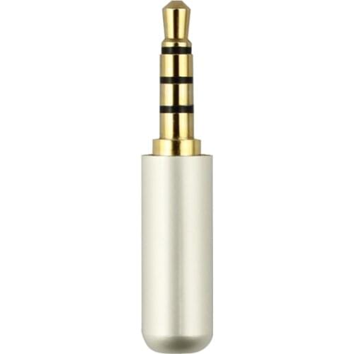 New 4pc/lot colorful Stereo 3.5mm 4 Pole DIY Repair Headphone Jack to Plug Adapter - 3.5mm Stereo Male to Female Connector