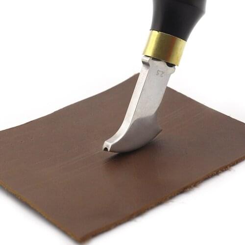 New High Quality Leather Edge Creaser Stainless Steel Blade+Ebony Blackwood Handle Marking Edge Decorate Line Tool Leathercraft