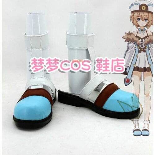 Hyperdimension Neptunia Blanc Anime Characters Shoe Cosplay Shoes Boots Party Costume Prop