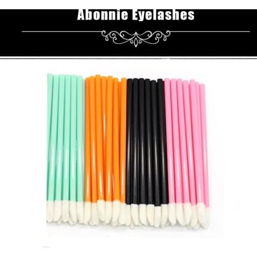 50 Pcs/pack Disposable Makeup Lip Brush Cleaning Pen Lipstick Mascara Wands Brush Cleaning Eyelash Cosmetic Brush