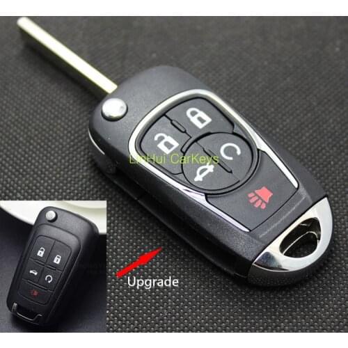 PINECONE for BUICK REGAl 5 Buttons Smart Key Case Uncut Blank Brass Blade Original Quality Replacement Key Shell 1 PC