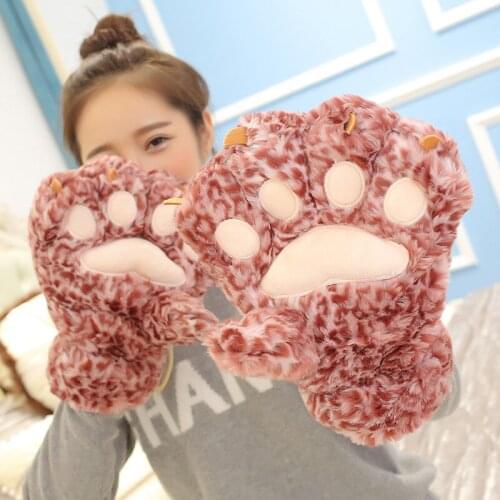 Plush Teddy Bear Claw Action Gloves Couple Interactive Game Props Stage Performance Winter Warm Children Christmas Gifts Toys