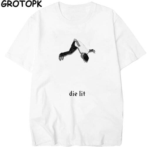 Casual Men T-shirt Vintage Playboi Carti Die Lit T Shirt for Men Women Cotton T Shirt Short Sleeve Rapper Music Homme T-shirt