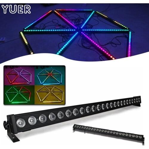 24x3w RGB 3IN1 Led Wall Washer Light DMX Wash Bar Led lamp 2/4/6/7/12/24 channels 25 Degree Lens angle for Stage Party Disco DJ