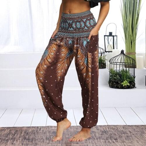 Womens Loose Yoga Pants Floral Print Wide Leg Trousers Long Stretch Pants Loose Palazzo Trousers SweatpantsHarlan Pants