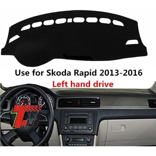 TAIJS Factory 3Colors High Quality Polyester Fibre Car Dashboard Cover For Skoda Rapid 2013 2014 2015 2016 Left hand drive