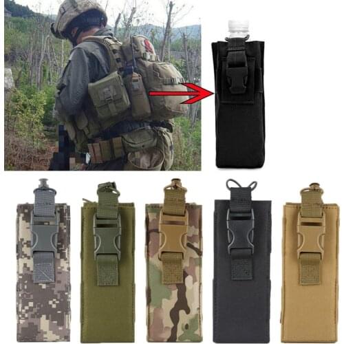 Tactical Nylon Radio Pouch Military Walkie Talkie Bag Airsoft Paintball Molle Water Bottle Pocket Hunting Accessories