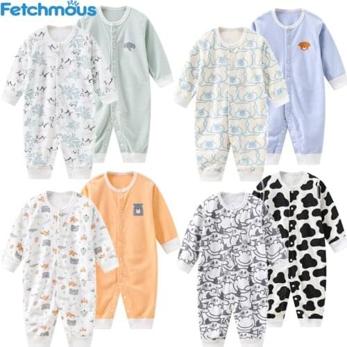 Unisex Baby Romper Long Sleeve Newborn Boy Clothes 1/2Pcs Cartoon Toddler Girl Jumpsuit O-Neck Infant Onesies 100% Cotton Casual