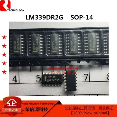 10 pcs/lot LM339DR2G LM339D SOP-14 LM339DR2 LM339 LM339DG Single Supply Quad Comparators 100% New original